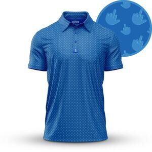 Bogey Bros Golf Co - Birdie Finger - Blue Jay - Polo
